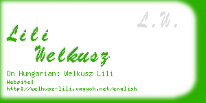 lili welkusz business card